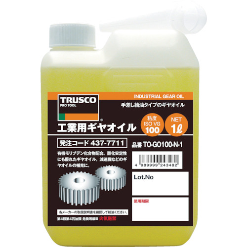 【TRUSCO】ＴＲＵＳＣＯ　工業用ギヤオイル　ＶＧ３２０　１Ｌ